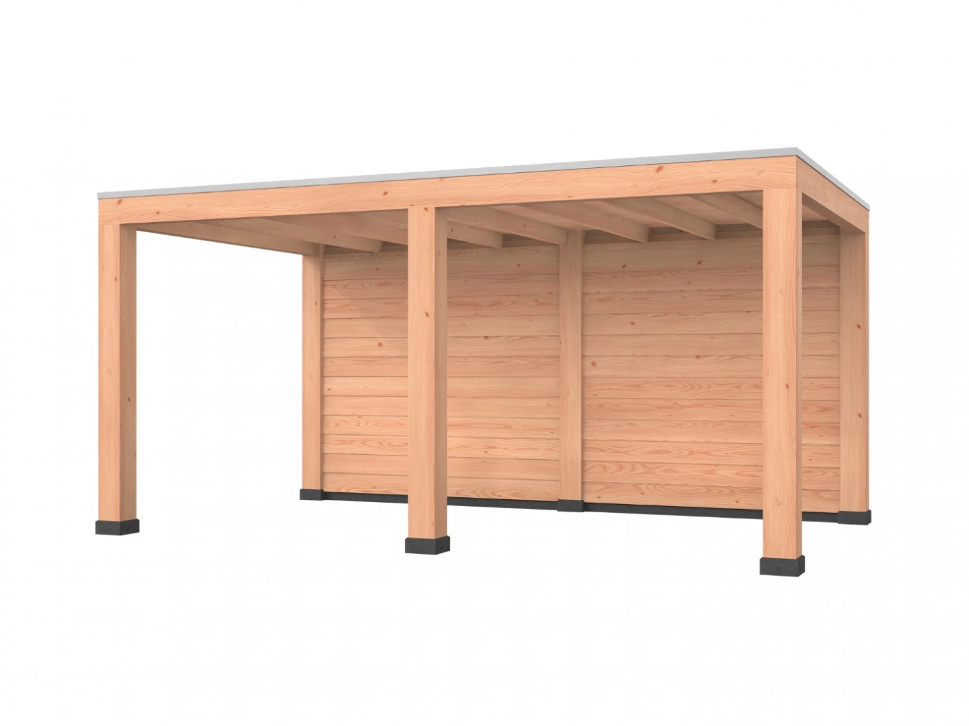 Douglas overkapping, 500 x 300, met achterwand, Westwood Robuust - Afbeelding 1